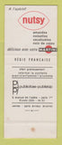 Matchbook Cover - Martini Liquor Relais Paris Strasbourg France SAMPLE