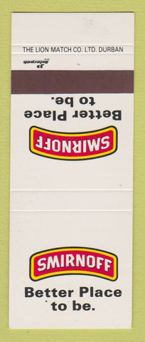Matchbook Cover - Smirnoff Vodka South Africa SAMPLE