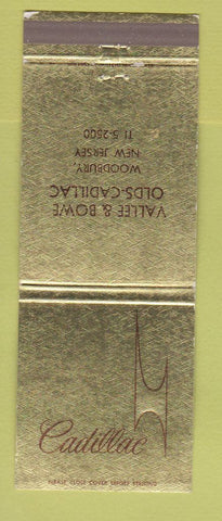 Matchbook Cover - Cadillac Vallee & Bowe Oldsmobile Woodbury NJ