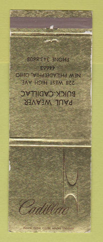 Matchbook Cover - Cadillac Paul Weaver Buick New Philadelphia OH WEAR