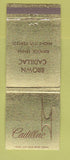 Matchbook Cover - Cadillac Brown Berwick PA