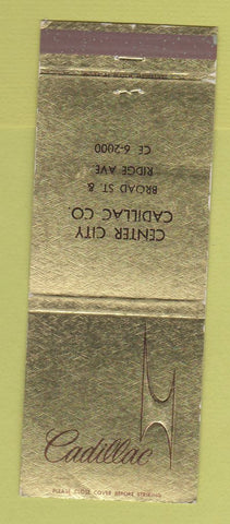 Matchbook Cover - Cadillac Center City Philadelphia PA