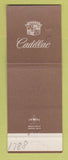 Matchbook Cover - Cadillac Center City Philadelphia PA