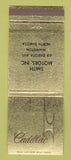 Matchbook Cover - Cadillac Smith Motors Wahpeton ND