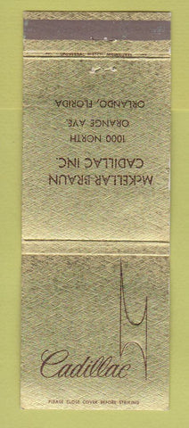 Matchbook Cover - Cadillac McKellar Braun Orlando FL