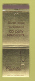Matchbook Cover - Cadillac Kutztown PA