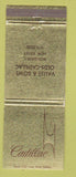 Matchbook Cover - Cadillac Vallee Bowe Oldsmobile Woodbury NJ WEAR