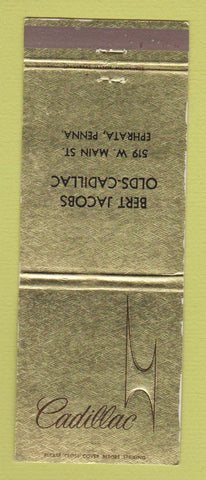 Matchbook Cover - Cadillac Bert Jacobs Oldsmobile Ephrata PA