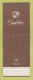 Matchbook Cover - Cadillac McKellar Braun Orlando FL