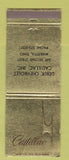Matchbook Cover - Cadillac Derek Chevrolet Marietta OH