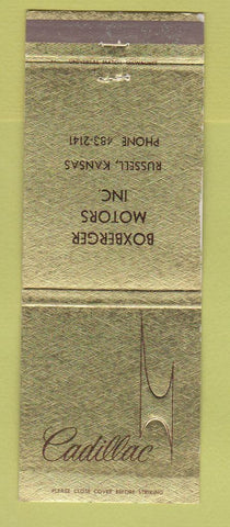 Matchbook Cover - Cadillac Boxberger Russell KS