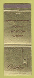 Matchbook Cover - Cadillac Cadillac Motor Division