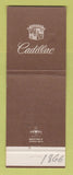 Matchbook Cover - Cadillac Delaware Motors Wilmington DE