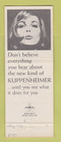 Matchbook Cover - Kuppenheimer Men's Clothes Cutchall's Oklahoma City OK