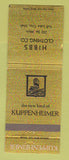 Matchbook Cover - Kuppenheimer Men's Clothes Hibbs Salt Lake City UT