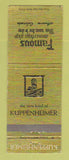 Matchbook Cover - Kuppenheimer Men's Clothes Famous Aurora Colorado WEAR