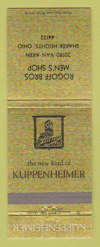 Matchbook Cover - Kuppenheimer Men's Clothes Rogoff Bros Shaker Heights OH