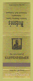 Matchbook Cover - Kuppenheimer Men's Clothes Hudson's Richmond VA WEAR #1
