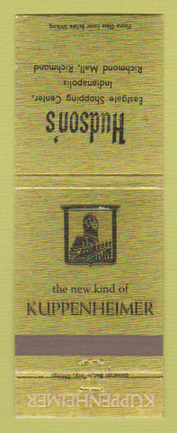 Matchbook Cover - Kuppenheimer Men's Clothes Hudson's Richmond VA WEAR #1