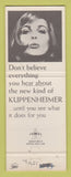 Matchbook Cover - Kuppenheimer Men's Clothes Hudson's Richmond VA WEAR #1