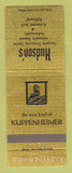 Matchbook Cover - Kuppenheimer Men's Clothes Hudson's Richmond VA #2