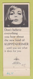 Matchbook Cover - Kuppenheimer Men's Clothes Hudson's Richmond VA #2