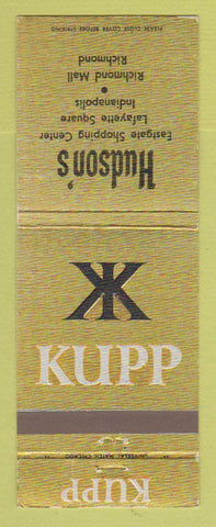 Matchbook Cover - Kuppenheimer Men's Clothes Hudson's Richmond VA #3