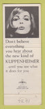 Matchbook Cover - Kuppenheimer Men's Clothes Elam's Fullerton CA