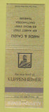 Matchbook Cover - Kuppenheimer Men's Clothes Hardie Caudle Chattanooga TN