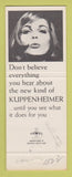 Matchbook Cover - Kuppenheimer Men's Clothes Hardie Caudle Chattanooga TN
