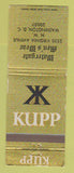Matchbook Cover - Kuppenheimer Men's Clothes Watergate Washington DC WEAR