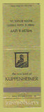 Matchbook Cover - Kuppenheimer Men's Clothes Walsh Levy Baton Rouge LA WEAR