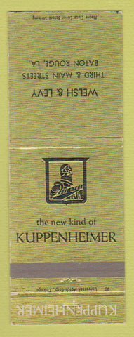Matchbook Cover - Kuppenheimer Men's Clothes Walsh Levy Baton Rouge LA WEAR