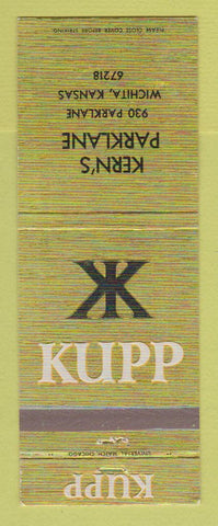 Matchbook Cover - Kuppenheimer Men's Clothes Kern's Parklane Wichita KS