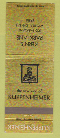 Matchbook Cover - Kuppenheimer Men's Clothes Kern's Wichita KS