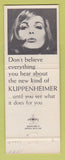 Matchbook Cover - Kuppenheimer Men's Clothes Kern's Wichita KS