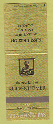 Matchbook Cover - Kuppenheimer Men's Clothes Russell Huston Los Altos CA
