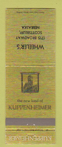 Matchbook Cover - Kuppenheimer Men's Clothes Wheeler's Scottsbluff NE