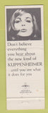 Matchbook Cover Kuppenheimer Men's Clothes Jack Robbins Elmwood Park Chicago IL