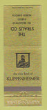 Matchbook Cover - Kuppenheimer Men's Clothes Straus Fargo ND