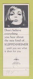 Matchbook Cover - Kuppenheimer Men's Clothes Straus Fargo ND