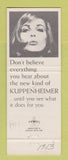 Matchbook Cover - Kuppenheimer Men's Clothes Rogoff Bros Shaker Heights OH