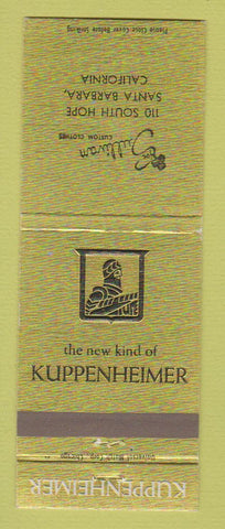Matchbook Cover - Kuppenheimer Men's Clothes Sullivan Santa Barbara CA