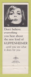 Matchbook Cover - Kuppenheimer Men's Clothes Nelson Moore San Diego CA