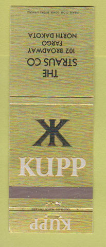 Matchbook Cover - Kuppenheimer Men's Clothes Straus Fargo ND