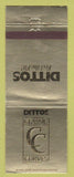 Matchbook Cover - Dittos Classic Curves Jeans Sandiliz Fremont CA