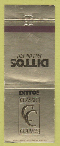 Matchbook Cover - Dittos Classic Curves Jeans Sandiliz Fremont CA