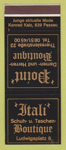Matchbook Cover - Itali Boutique Clothes