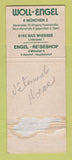Matchbook Cover - Woll Engel Clothes?