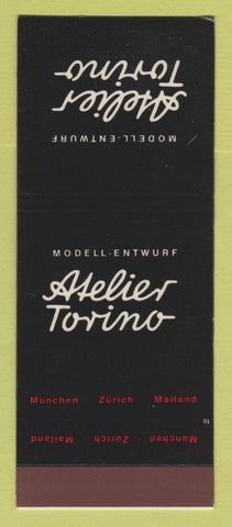 Matchbook Cover - Aselier Tovino Clothes Overbeck SAMPLE